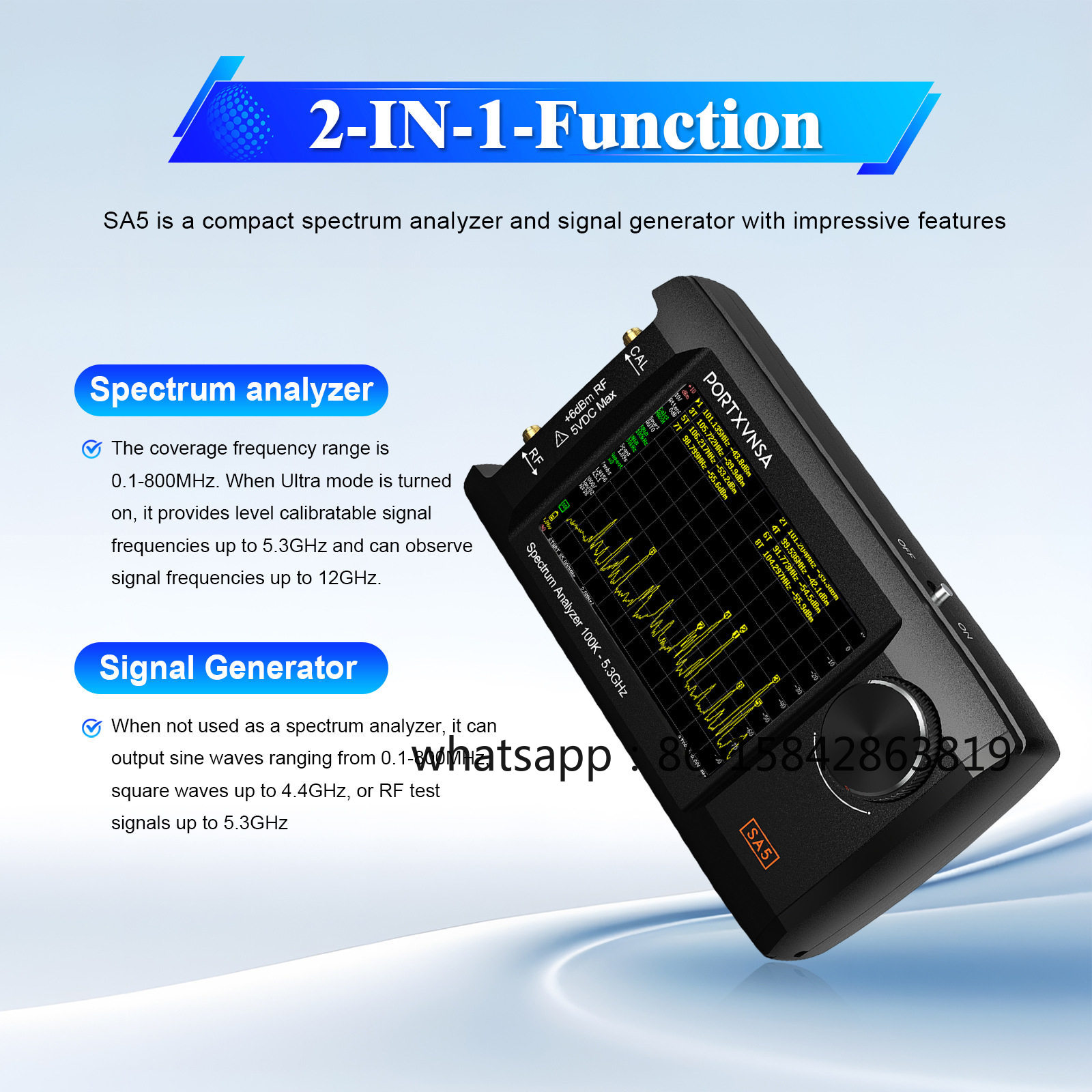 Analizzatore di Spettro Portat - Signal Generator Spectrum Analyzer recensione e prezzo