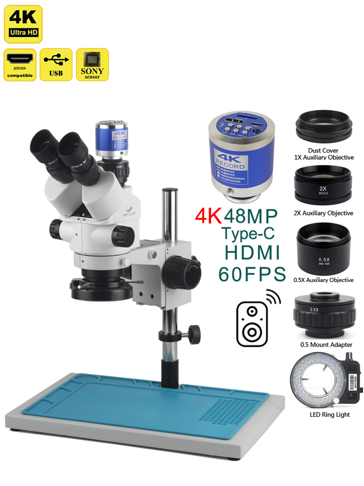 Microscopio trinoculare stereo - Stereo Trinocular Microscope Pcb recensione e prezzo