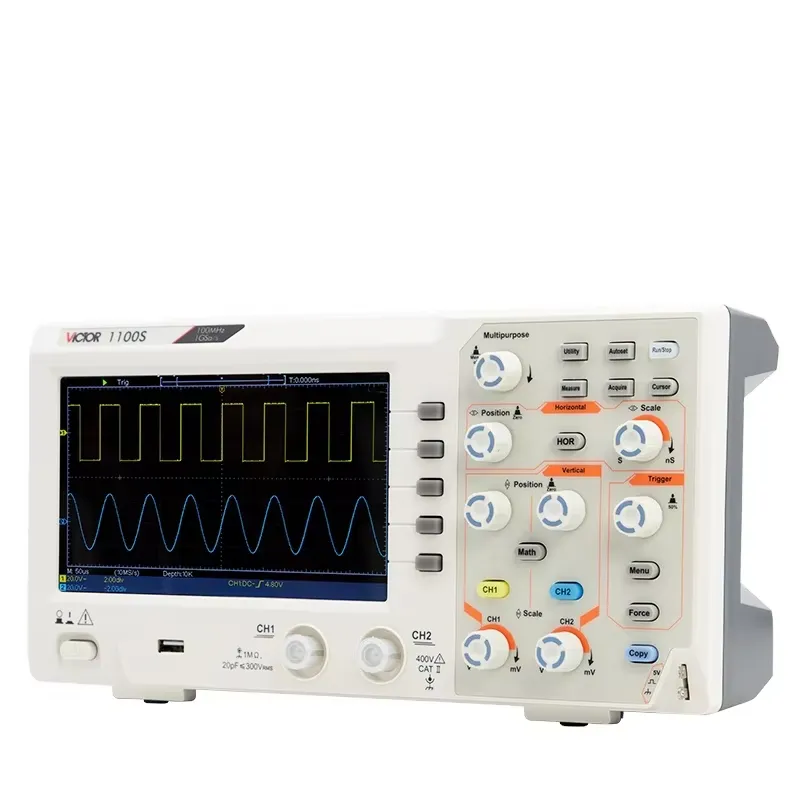 Oscilloscopio VICTOR 1100S con - Digital Storage Oscilloscope 100Mhz recensione e prezzo