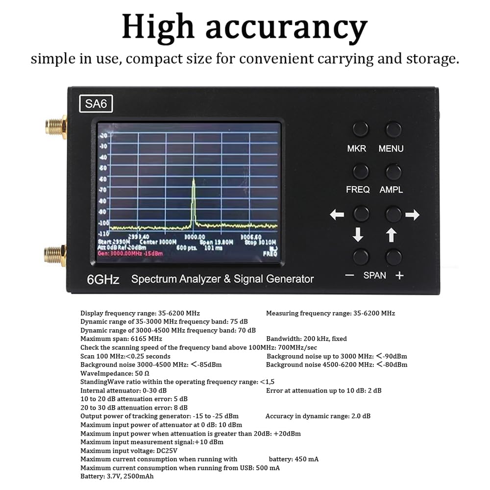 Analizzatore di Spettro SA6 6G - Signal Generator Spectrum Analyzer recensione e prezzo
