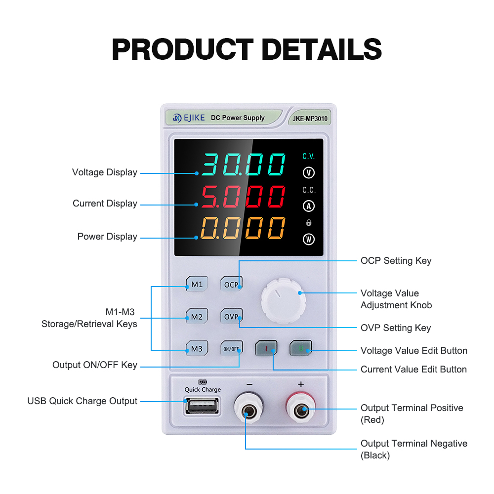 Alimentatore DC EJIKE 300W Pro - Programmable Dc Power Supply 30V 10A recensione e prezzo