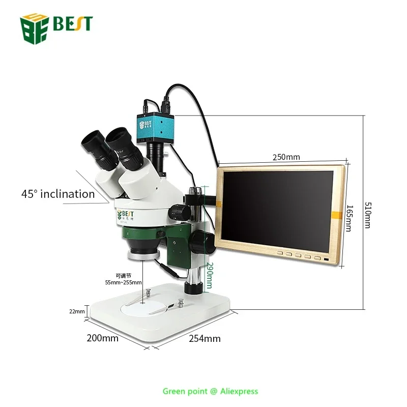 Microscopio trinoculare con zo - Stereo Trinocular Microscope Pcb recensione e prezzo