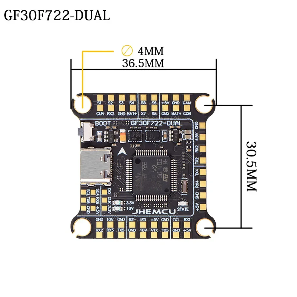 UniFlyJHEMCU F7 Stack F722 Dua - Fpv Flight Controller F7 Stack 60A recensione e prezzo